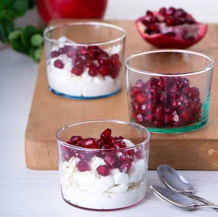 دسر خوری و پیاله ته رنگی بلور برند LAV