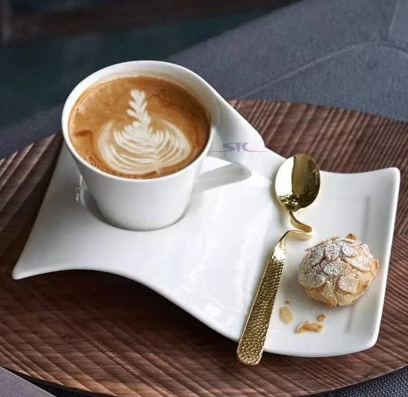 فنجان و نعلبکی طرح موج