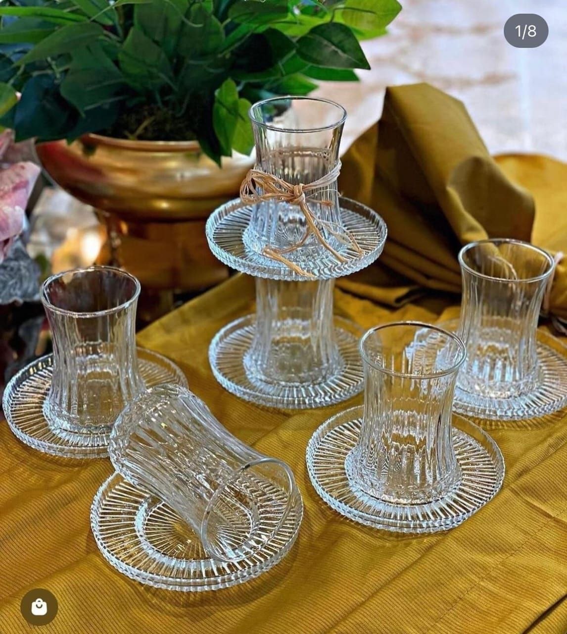 استکان و نعلبکی در دو مدل ELYSIA  و DANTEL برند PAŞABAHÇE