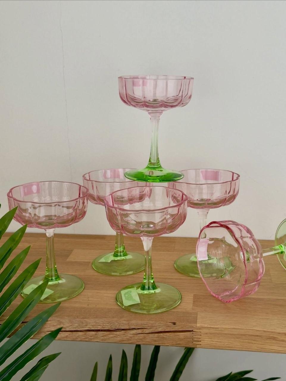 بستنی خوری رنگی طرح گل برند DELI GLASS